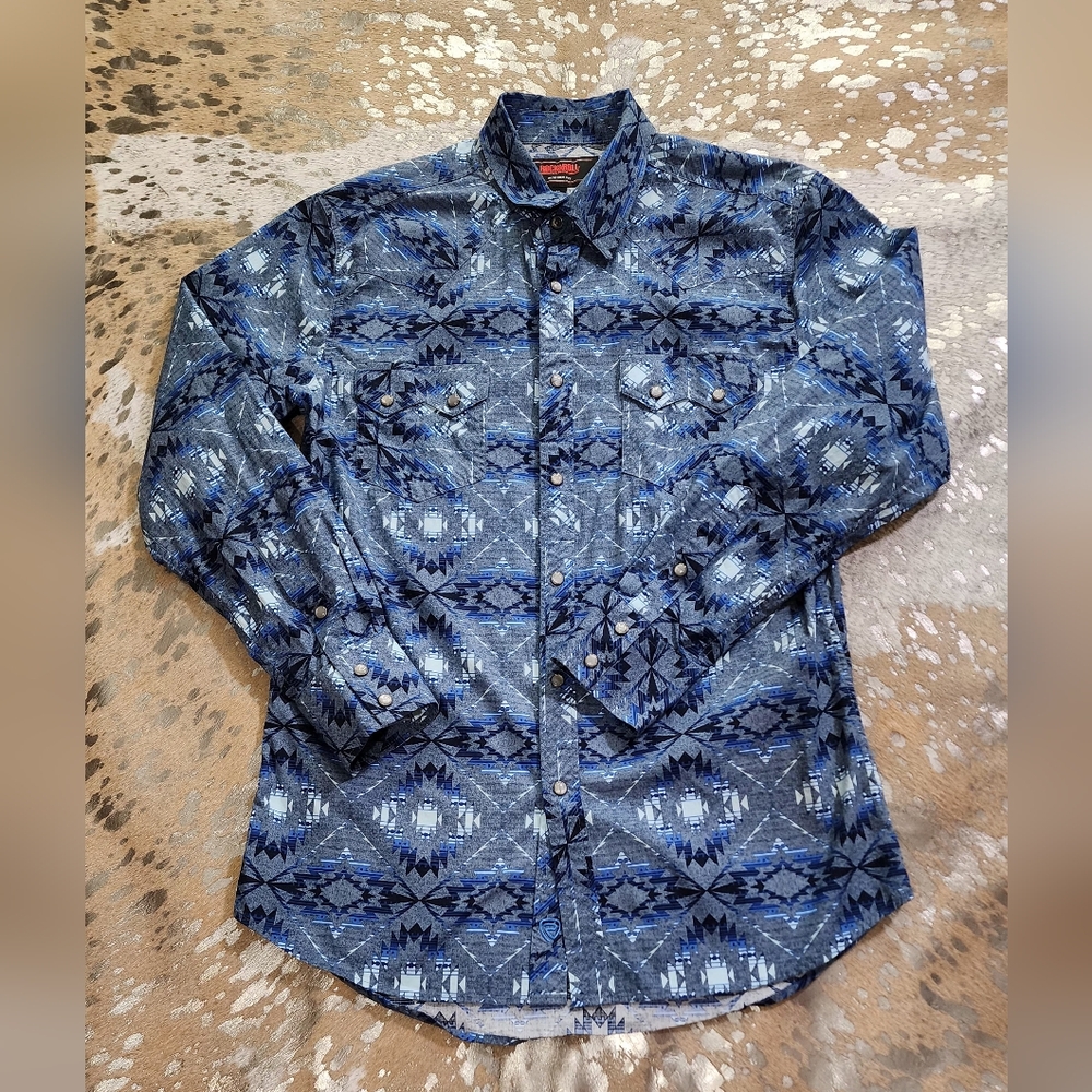 Pearl Snap ROCKNRoll Mens Shirt Long Sleeve